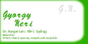 gyorgy meri business card